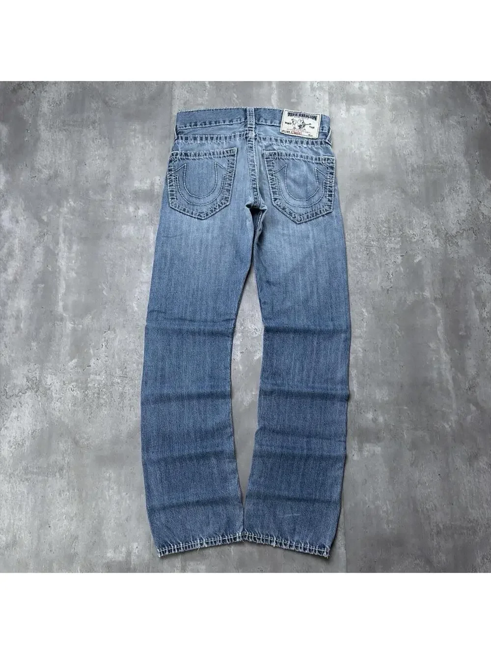 Y2K Blue True Religion Grunge Straight Denim Jeans